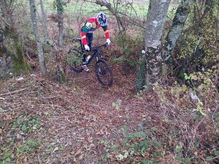 Maxime R dans un passage technique